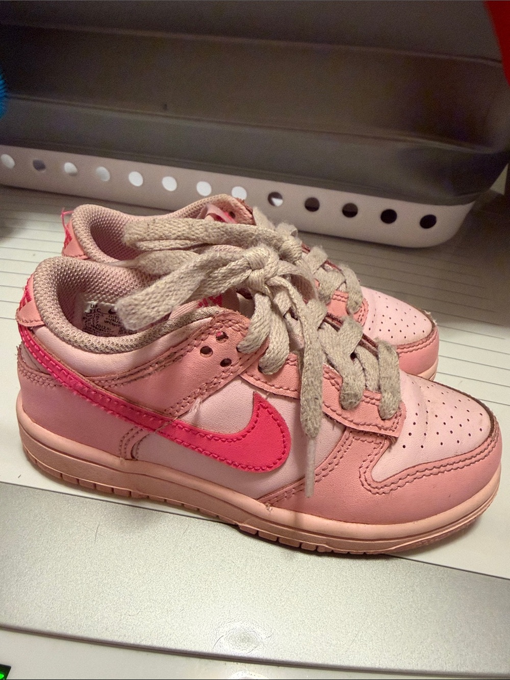 Nike Kids Pink and Hot Pink Low-Top Sneakers
